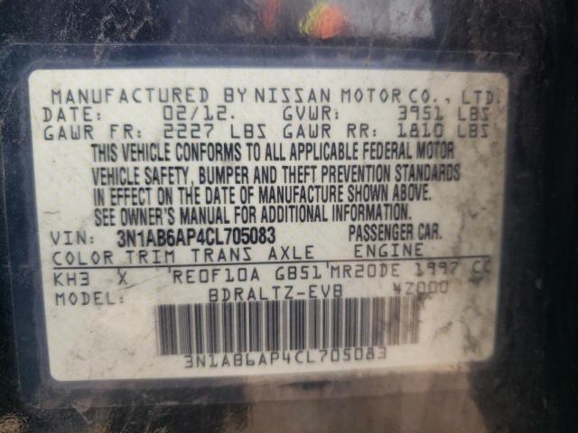 Photo 10 from auction – 2012 NISSAN SENTRA 2.0 with VIN 3N1AB6AP4CL705083