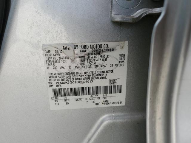 Photo 10 from auction – 2013 FORD EDGE SE with VIN 2FMDK3GC9DBB07013