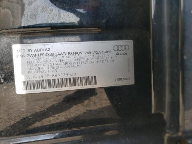 Photo 10 from auction – 2008 AUDI A4 2.0T QU with VIN WAUDF78E88A139529
