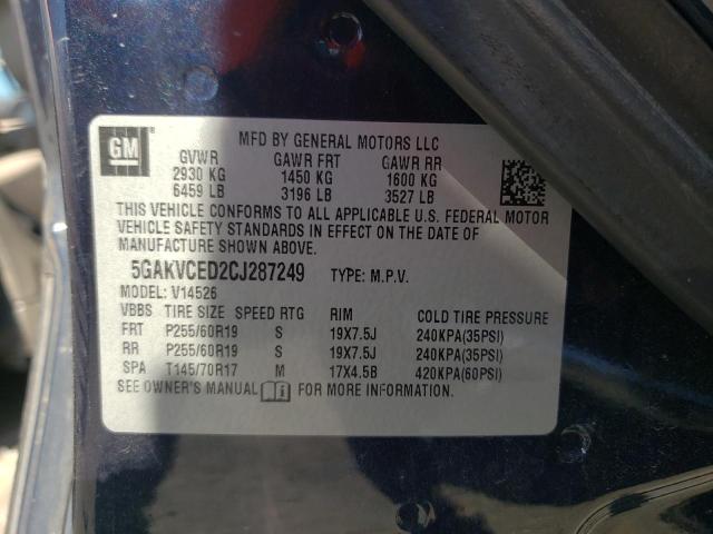 Photo 10 from auction – 2012 BUICK ENCLAVE with VIN 5GAKVCED2CJ287249