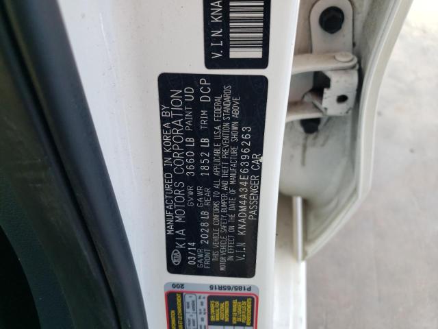 Photo 10 from auction – 2014 KIA RIO LX with VIN KNADM4A34E6396263