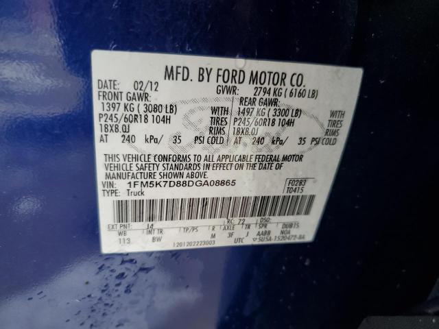 Photo 10 from auction – 2013 FORD EXPLORER X with VIN 1FM5K7D88DGA08865