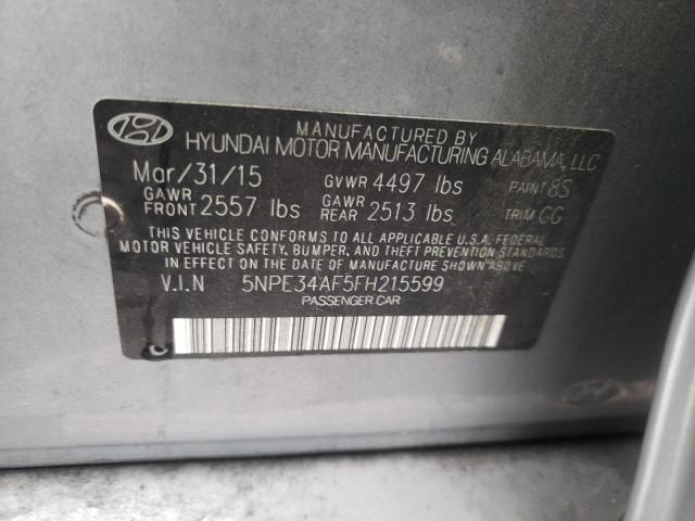 Photo 10 from auction – 2015 HYUNDAI SONATA SPO with VIN 5NPE34AF5FH215599