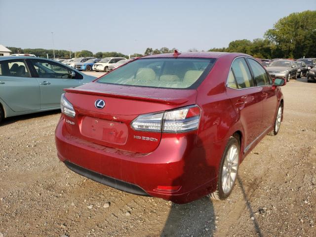 Photo 4 from auction – 2010 LEXUS HS 250H with VIN JTHBB1BA8A2002050