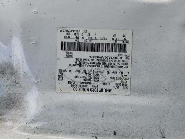 Photo 10 from auction – 2010 FORD RANGER with VIN 1FTKR1AD2APA63874