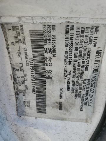 Photo 10 from auction – 2000 FORD TAURUS SES with VIN 1FAFP55S8YA119407
