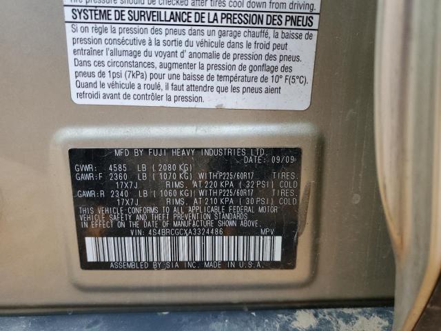 Foto 10 de la subasta – 2010 SUBARU OUTBACK 2. con VIN 4S4BRCGCXA3324486
