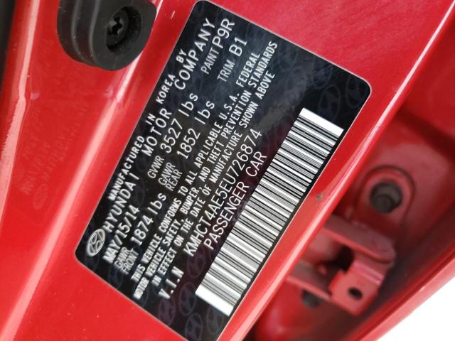 Photo 10 from auction – 2014 HYUNDAI ACCENT GLS with VIN KMHCT4AE5EU726874
