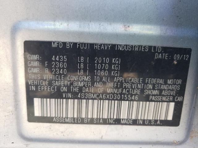 Photo 10 from auction – 2013 SUBARU LEGACY 2.5 with VIN 4S3BMCA6XD3015546