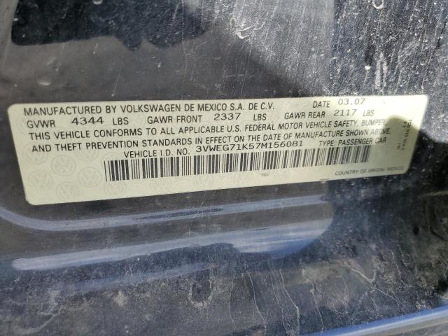 Photo 10 from auction – 2007 VOLKSWAGEN JETTA WOLF with VIN 3VWEG71K57M156081
