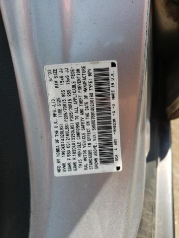 Photo 10 from auction – 2004 HONDA CR-V EX with VIN SHSRD78814U200190