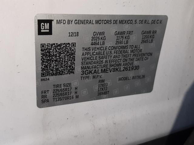 Photo 10 from auction – 2019 GMC TERRAIN SL with VIN 3GKALMEV8KL261930
