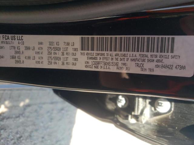 Photo 10 from auction – 2019 RAM 1500 BIG H with VIN 1C6SRFFT6KN515102