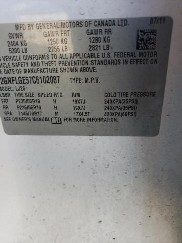 Photo 10 from auction – 2012 CHEVROLET EQUINOX LT with VIN 2GNFLGE57C6102087