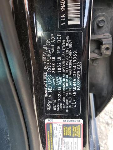 Photo 10 from auction – 2014 KIA RIO LX with VIN KNADM4A3XE6419089