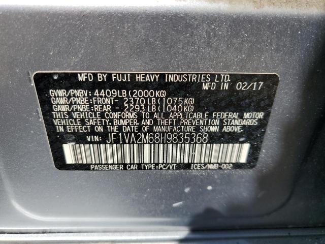 Photo 10 from auction – 2017 SUBARU WRX STI with VIN JF1VA2M68H9835368