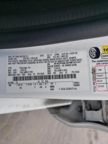 Photo 10 from auction – 2017 FORD FIESTA SE with VIN 3FADP4BJ8HM163147