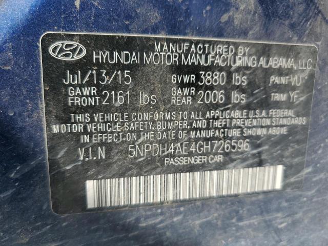 Photo 10 from auction – 2016 HYUNDAI ELANTRA SE with VIN 5NPDH4AE4GH726596