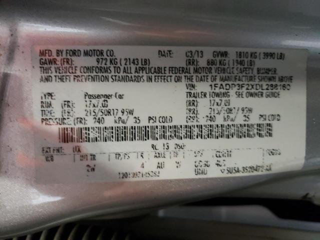 Photo 10 from auction – 2013 FORD FOCUS SE with VIN 1FADP3F2XDL288160