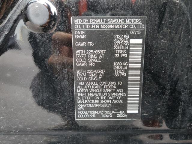 Photo 10 from auction – 2015 NISSAN ROGUE S with VIN KNMAT2MV9FP589174
