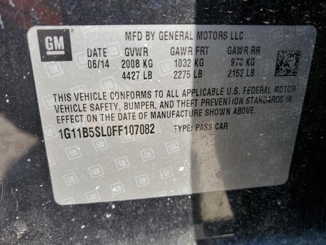 Photo 10 from auction – 2015 CHEVROLET MALIBU LS with VIN 1G11B5SL0FF107082
