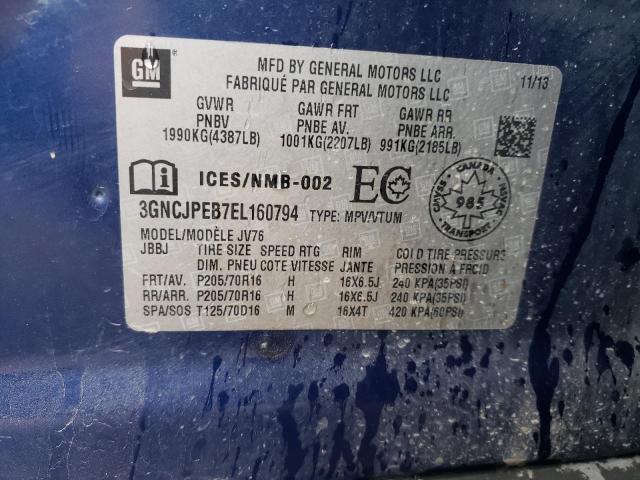Photo 10 from auction – 2014 CHEVROLET TRAX 1LT with VIN 3GNCJPEB7EL160794