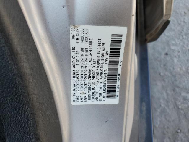 Photo 10 from auction – 2006 HONDA CR-V EX with VIN JHLRD68806C028173