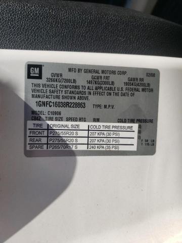 Photo 10 from auction – 2008 CHEVROLET SUBURBAN C with VIN 1GNFC16038R228863