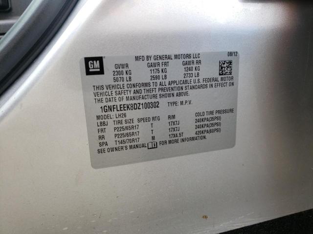 Photo 10 from auction – 2013 CHEVROLET EQUINOX LT with VIN 1GNFLEEK8DZ100302