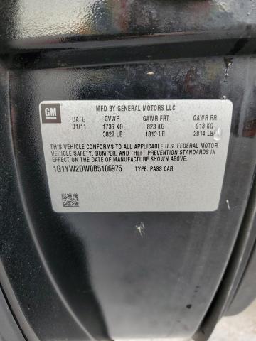 Photo 10 from auction – 2011 CHEVROLET CORVETTE G with VIN 1G1YW2DW0B5106975
