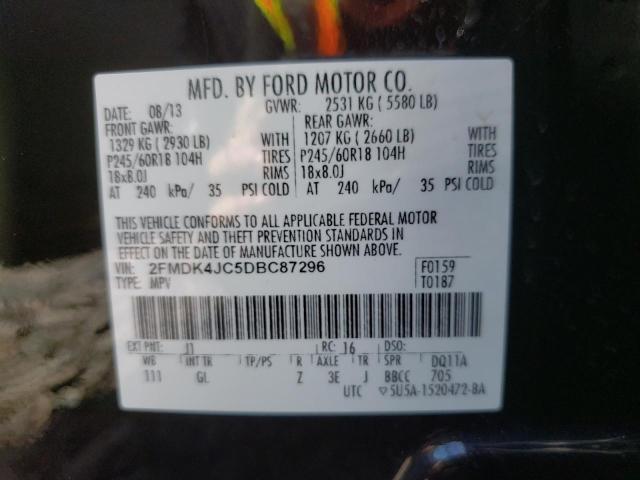 Photo 10 from auction – 2013 FORD EDGE SEL with VIN 2FMDK4JC5DBC87296