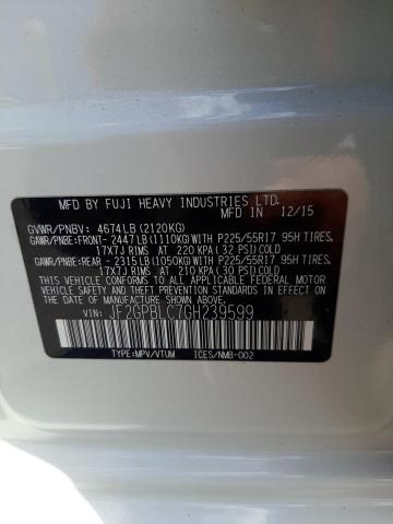 Photo 10 from auction – 2016 SUBARU CROSSTREK with VIN JF2GPBLC7GH239599