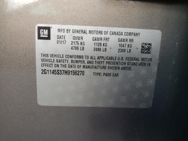Photo 10 from auction – 2017 CHEVROLET IMPALA PRE with VIN 2G1145S37H9156270