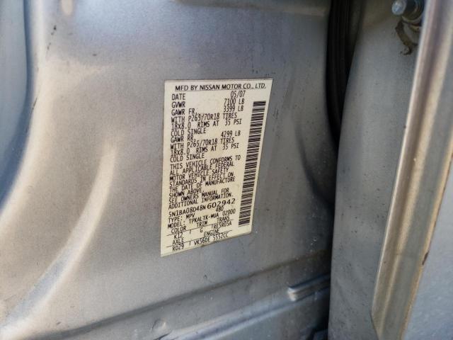Photo 10 from auction – 2008 NISSAN ARMADA SE with VIN 5N1BA08D48N602942