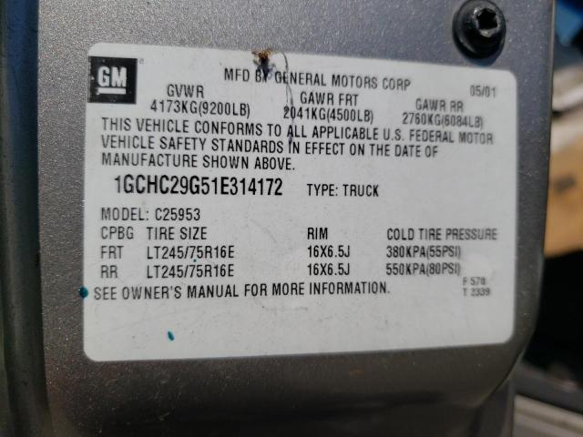 Photo 10 from auction – 2001 CHEVROLET SILVERADO with VIN 1GCHC29G51E314172