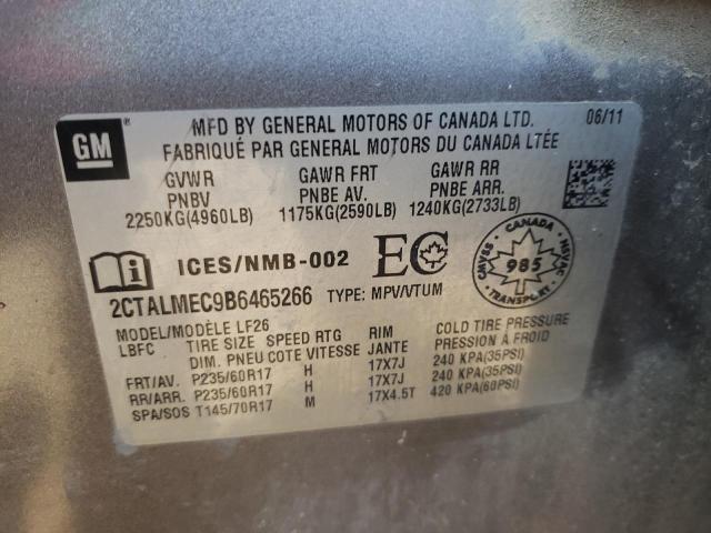 Photo 10 from auction – 2011 GMC TERRAIN SL with VIN 2CTALMEC9B6465266