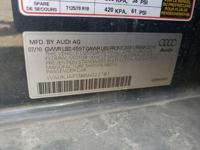 Photo 10 from auction – 2011 AUDI A3 PREMIUM with VIN WAUKJAFM8BA022781