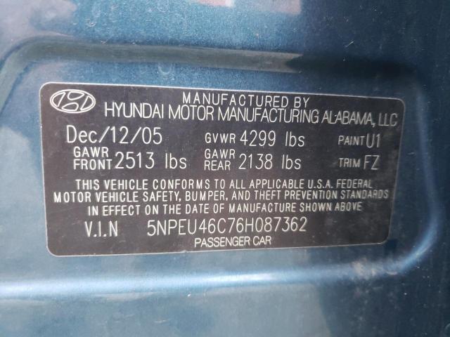 Photo 10 from auction – 2006 HYUNDAI SONATA GLS with VIN 5NPEU46C76H087362