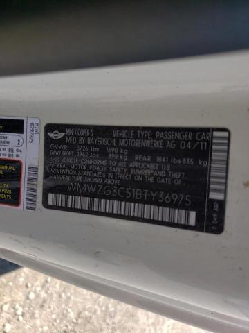 Zdjęcie 10 z aukcji – 2011 MINI COOPER S C z VIN WMWZG3C51BTY36975