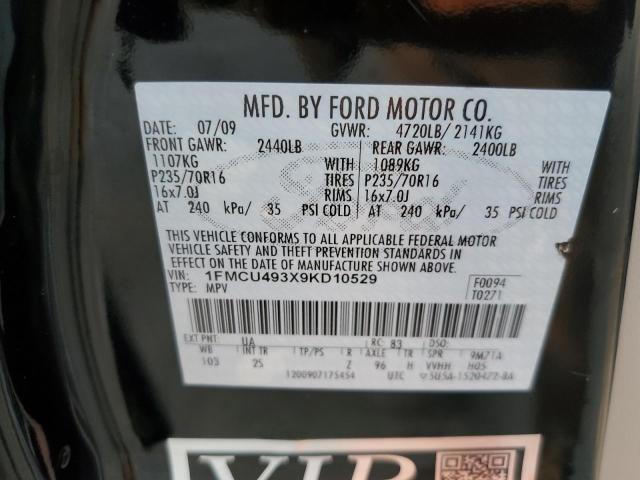 Photo 10 from auction – 2009 FORD ESCAPE HYB with VIN 1FMCU493X9KD10529