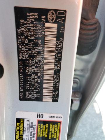 Photo 10 from auction – 2019 TOYOTA COROLLA L with VIN 2T1BURHE0KC138972