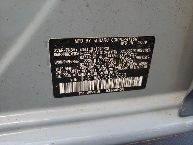 Photo 10 from auction – 2019 SUBARU CROSSTREK with VIN JF2GTAMC2KH305523
