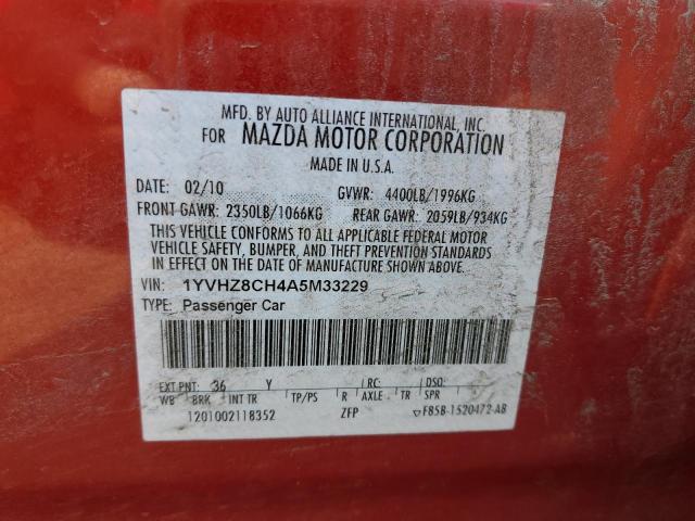 Photo 10 from auction – 2010 MAZDA 6 I with VIN 1YVHZ8CH4A5M33229