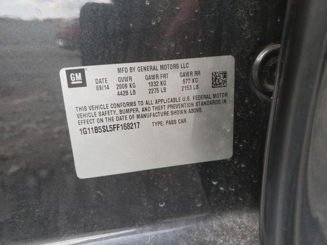 Photo 10 from auction – 2015 CHEVROLET MALIBU LS with VIN 1G11B5SL5FF168217