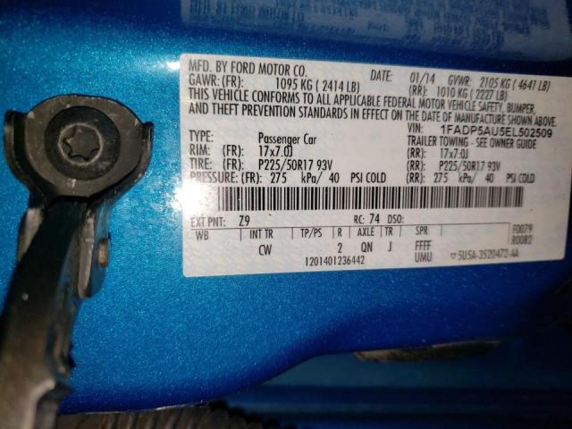 Photo 10 from auction – 2014 FORD C-MAX SE with VIN 1FADP5AU5EL502509