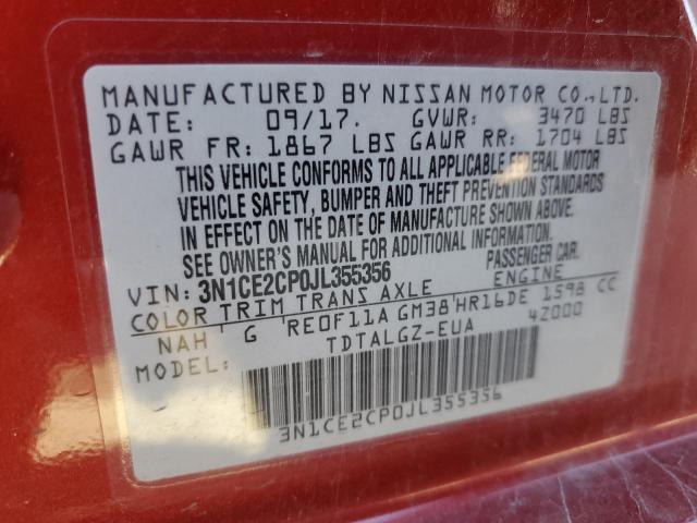 Photo 10 from auction – 2018 NISSAN VERSA NOTE with VIN 3N1CE2CP0JL355356