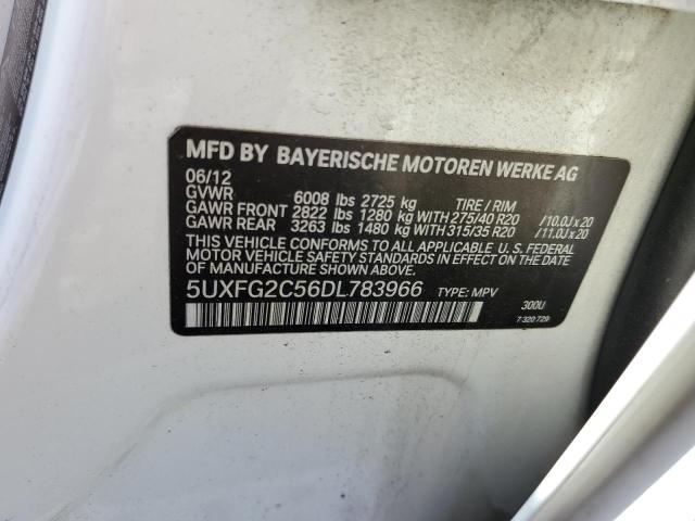 Photo 10 from auction – 2013 BMW X6 XDRIVE3 with VIN 5UXFG2C56DL783966