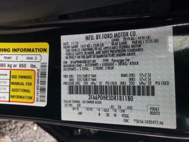 Photo 10 from auction – 2013 FORD FUSION SE with VIN 3FA6P0HR3DR181180