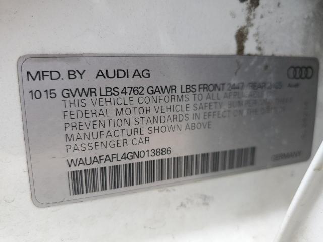 Photo 10 from auction – 2016 AUDI A4 PREMIUM with VIN WAUAFAFL4GN013886