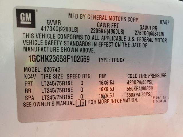 Photo 10 from auction – 2008 CHEVROLET SILVERADO with VIN 1GCHK23658F102069